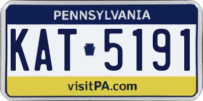 PA license plate KAT5191