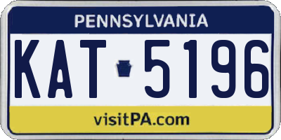PA license plate KAT5196
