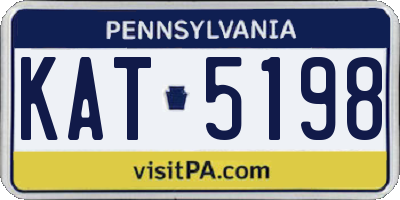 PA license plate KAT5198