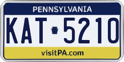 PA license plate KAT5210