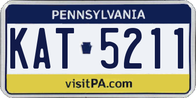 PA license plate KAT5211