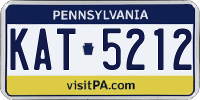 PA license plate KAT5212