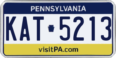 PA license plate KAT5213