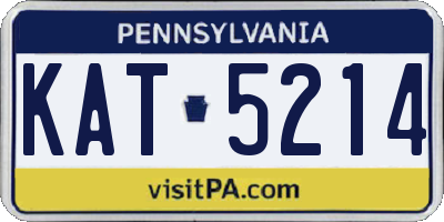 PA license plate KAT5214