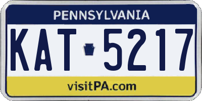PA license plate KAT5217