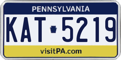 PA license plate KAT5219