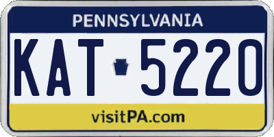 PA license plate KAT5220