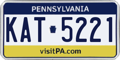 PA license plate KAT5221