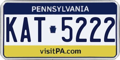 PA license plate KAT5222