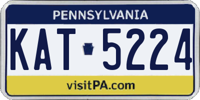PA license plate KAT5224