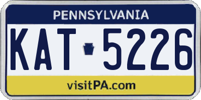 PA license plate KAT5226