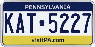 PA license plate KAT5227