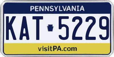 PA license plate KAT5229