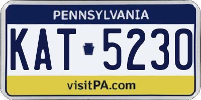 PA license plate KAT5230
