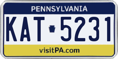 PA license plate KAT5231