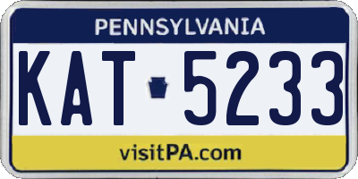 PA license plate KAT5233