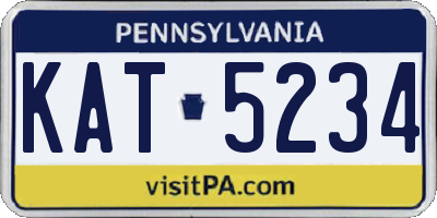 PA license plate KAT5234
