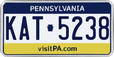 PA license plate KAT5238