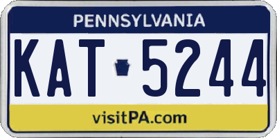 PA license plate KAT5244