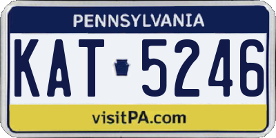 PA license plate KAT5246
