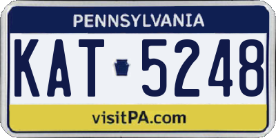 PA license plate KAT5248