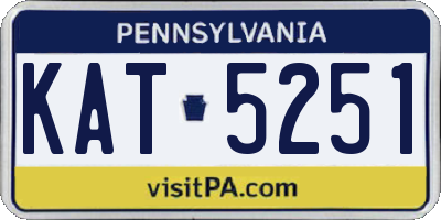 PA license plate KAT5251