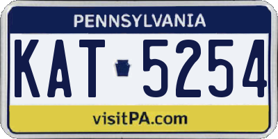 PA license plate KAT5254