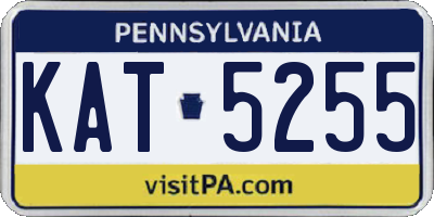 PA license plate KAT5255