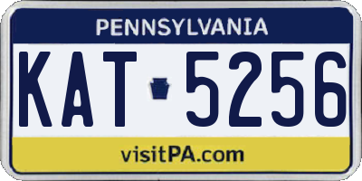 PA license plate KAT5256