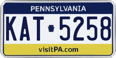 PA license plate KAT5258