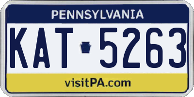 PA license plate KAT5263