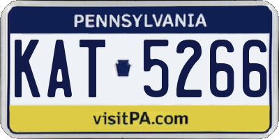 PA license plate KAT5266