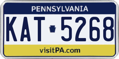 PA license plate KAT5268