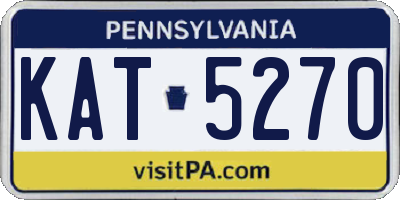 PA license plate KAT5270