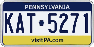 PA license plate KAT5271