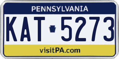 PA license plate KAT5273