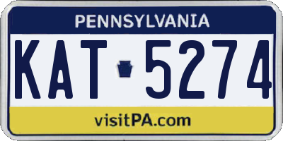 PA license plate KAT5274