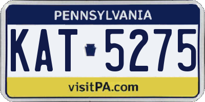 PA license plate KAT5275