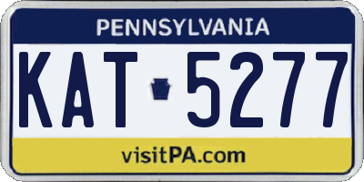 PA license plate KAT5277