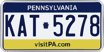 PA license plate KAT5278