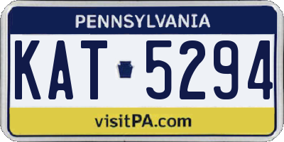 PA license plate KAT5294