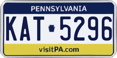 PA license plate KAT5296