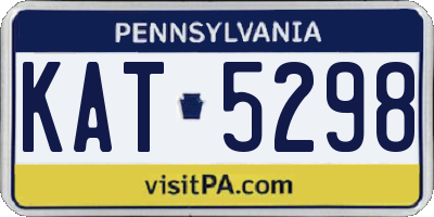 PA license plate KAT5298
