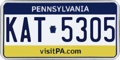 PA license plate KAT5305