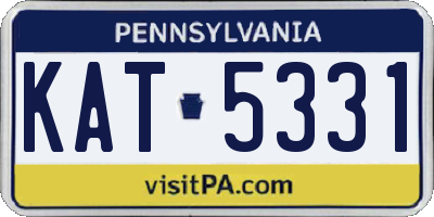 PA license plate KAT5331