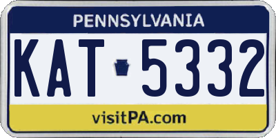 PA license plate KAT5332
