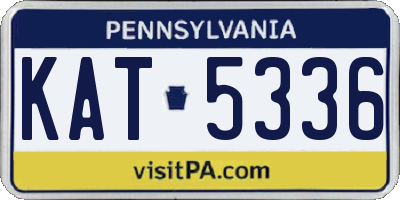 PA license plate KAT5336