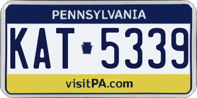 PA license plate KAT5339