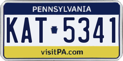 PA license plate KAT5341
