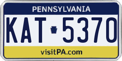 PA license plate KAT5370